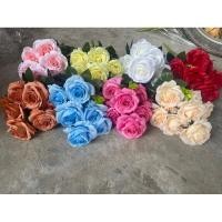 ราคา ดอกกุหลาบปลอม ดอกกุหลาบปลอมสีชมพูสี่ส่วน (48457028017)