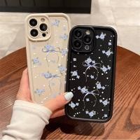 ราคา GOODลายดอกไม้สีฟ้า TPU ลายการ์ตูนสาวอินเทรนด์ For iPhone12 13 14 15 16 Pro MAX X XS XR XS 6 7 8Plus SE2020 (27375279352)