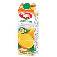 ราคา ทิปโก้สควีซน้ำส้มวาเลนเซียพาสเจอร์ไรส์ 1ลิตร Tipco Squeeze Pasteurized Valencia Orange Juice 1ltr. [8851013793296 ] (46309744797)