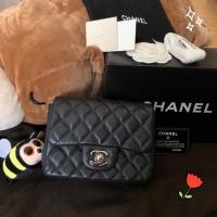 ราคา แท้ Chanel Mini 7 black caviar Holo17 shw (1653209731)