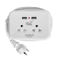 ราคา Anitech ปลั๊กไฟพกพา รุ่น H9022 รับประกันเพิ่ม 10ปี EARTH SHOP (6613710799)