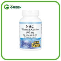 ราคา พร้อมส่ง Natural Factors NAC N-Acetyl-L-Cysteine 600 mg 60 Vegetarian Capsules (29483612437)