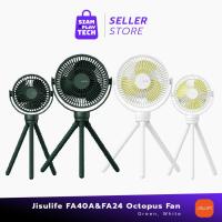 ราคา Jisulife FA24 Octopus Fan / FA40A Mini Fan (White/Green) พัดลมพกพาแบบมีขาตั้ง 3 ขา (21590442904)