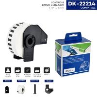 ราคา ม้วนกระดาษความร้อน Dk 12 มม. X30.48 ม. DK22214 สําหรับเครื่องพิมพ์ฉลาก Brother QL QL-500 QL-570 Dk-22214 1 ม้วน (24326281661)