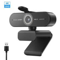 ราคา EMET C60E 4K เว็บแคมสตรีมมิ่งกล้องสําหรับ PC แล็ปท็อปอุปกรณ์เสริมสําหรับสวิทช์ 2 กล้อง 1080p @ 60fps Fast AutoFocus ไร้สายเติมแสง Plug & Play พร้อมความเป็นส่วนตัวฝาครอบเกมเปลี่ยน (52409065549)