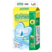 ราคา [ส่งต่อ] sunmed ซันเมด ผ้าอ้อมผู้ใหญ่ 24 ชิ้น size L-XL (29500860024)
