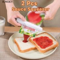 ราคา IONSKY เครื่องบีบถุงอาหาร 2 ชิ้น, เครื่องบีบซอสแม่เหล็กแบบแขวนแบบขยาย, นวัตกรรมไม่มีมือยุ่งกระเป๋ากันลื่น Extruder ซอสมะเขือเทศ (50608033761)