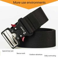 ราคา 1 Tactical Belt, Style 4.8Cm Durable Nylon Web Quick-Release Heavy-Duty Metal Buckle Rigger (25975179519)