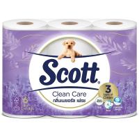 ราคา สก๊อตต์คลีนแคร์กลิ่นเนเชอรัลเฟรชกระดาษชำระหนา 3ชั้น แพค 6ม้วน ScottCleanCare NaturalFresh X6 [8888336024264 ] (49053180043)