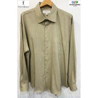 ราคา YSL Yves Saint Laurent แท้ เสื้อเชิ๊ตแขนยาวครีม S.2XL (4131903309)