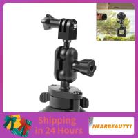 ราคา Nearbeauty1 Nearbeauty1 PULUZ PU545B ถ้วยดูดกล้อง Mount รถ Dual Ballhead 360 ° หมุนได้เปลี่ยนกระจกหน้ารถสำหรับ GoPro Hero 12/11/10/9 Insta360 X4/X3 (54509574918)