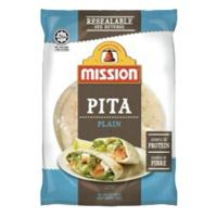 ราคา Mission Plain flavor Pita แผ่นแป้ง พิต้าพ็อคเก็ต 400กรัม มิชชั่น แรพส์ (40874540359)