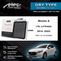 ราคา Mazda 2 1.5L L4 ดีเซล 2014 ถึง 2023 33-5038MX Max Racing Exhaust Performance Drop-in Dry Type กรองอากาศ (51808049843)