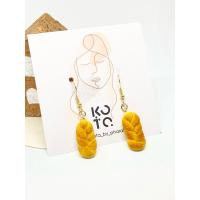 ราคา ต่างหูปั้น รูปขนมปัง | Handmade drop earrings | งานปั้นมือ (29973605532)