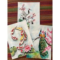 ราคา ภาพวาดนกยูงคู่ ปลาคราบ นกกระเรียน ภาพวาดสีน้ำ ขนาดA3/29.7x42cm กระดาษร้อยปอนด์ นำไปใส่กรอบ มอบเป็นของขวัญของฝาก ของมงคล (43514854722)