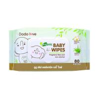 ราคา ทิชชู่เปียก 80 แผ่น Organic Baby Wipes DODOLOVE ผลิตปี 2024 (25931586331)