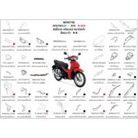 ราคา ชุดสี wave110i 2022-2023 สีแดง-ดำ ล้อซี่ลวด ดรัมเบรก ขายแยกชิ้น เลือกในตัวเลือก อะไหล่ honda แท้ 100% (18876966146)