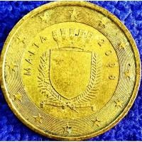 ราคา เหรียญ​ยูโร, มอลตา​ Malta, 10 Euro​Cent,​ #​2784E, ใช้แล้ว​ (15996771371)