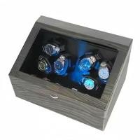 ราคา กล่องหมุนนาฬิกา 6+6 เรือน กล่องใส่นาฬิกา กล่องหมุนนาฬิกาอัตโนมัติ watch winder สีไม้จันทน์สีทองเงาสูง (54302720400)