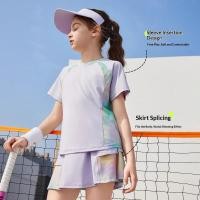 ราคา สาวตาข่ายไล่ระดับสีกีฬาชุดกระโปรงเด็กแบดมินตันเสื้อเทนนิสและกระโปรงชุดสองชิ้นชุดวิ่งแห้งเร็ว (46056694366)