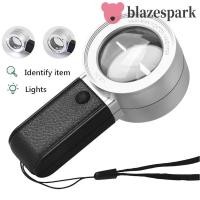 ราคา BLAZESPARK แว่นขยายมือถือ, เลนส์ Llayer คู่ Loupe 30X แว่นขยาย, แบบพกพา HD แว่นตา 4 ไฟ LED แว่นขยายอ่านหนังสือเครื่องประดับ Loupe แก้ว (58108784666)