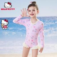 ราคา Hello Kitty ชุดว่ายน้ำแขนยาวสามเหลี่ยมสำหรับเด็กผู้หญิง ไซส์กลาง (43211113134)