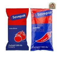ราคา เซพแพ็ค ซอสมะเขือเทศ / ซอสพริก 1000 กรัม แบบถุงเติม Savepak (48808498817)