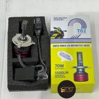 ราคา หลอดไฟหน้าLEDรถมอเตอร์ไซค์แสงสีขาวสว่างมากๆT02seriesขั้วไฟH4/H7/12V70Wมีไฟต่ำและสูงในหลอดกำลัง5500LM (42958360107)