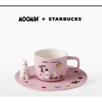 ราคา มัคMoomin + Starbucks Pink Mug with Saucer 12ozได้2ชิ้น (49352883552)
