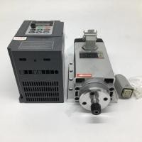 ราคา 380V 3Phase 1.5KW 2HP ER11 24000RPM AC Spindle Motor Air Cooled Flange bracket With 3PH 2.2KW VFD I (54053360149)