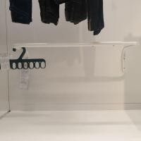 ราคา IKEA แท้ ราวแขวนผ้าติดผนัง เหล็ก สีขาว MULIG มูลิก (2231792193)