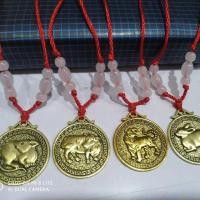 ราคา สร้อยคอจี้ราศีทองแดงวินเทจ Bless Peace Amulet ทองแดงบริสุทธิ์ Amulet 26/4/7 (57559339430)