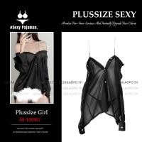 ราคา Plus size Sexy Lingerie ชุดนอนไม่ได้นอนคนอ้วน ไซส์ ใหญ่ สาวอวบ ปาดไหล่ สายเดี่ยว ชุดนอนเซ็กซี่เชิ๊ต ผ้าชีฟอง ซีทรู แขนยาว สีพื้น ทรงหลวม Bigsize พลัสไซส์ สาว อวบอ้วน ใส่ได้ (50207144899)
