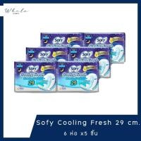 ราคา Whale cosmetic [ยกแพ็ค] SOFY COOLING FRESH กลางคืนสลิมมีปีก 29ซม. x6 ห่อ (ห่อละ 5 ชิ้น) (27124539100)