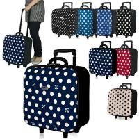ราคา Wheal bkkกระเป๋าเดินทางหน้านูน ลายจุด กระเป๋าล้อลาก 16x16 นิ้ว Code F7801-16 (21283480778)