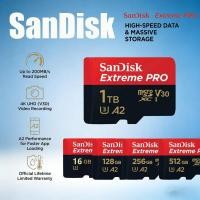 ราคา SanDisk Extreme Pro Micro SD Card SDHC 16GB 32GB SDXC 64,128,256GB 512GB 1TB R/W 200/140MB/s (SDSQXCD) Drone (46859505057)