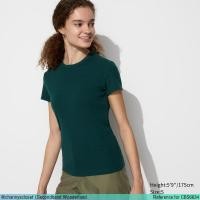 ราคา USED Uniqlo - Ribbed Dark Green T-Shirt | เสื้อยืดสีเขียว เสื้อยืดสีพื้น แขนสั้น คอกลม ผ้าร่อง แท้ มือสอง (26665683979)