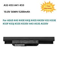 ราคา 5200mAh A32-K53 Laptop Battery For ASUS K43 K43E K43J K43S K43SV K53 K53E K53F K53J K53S K53SV A43 A53S A53SV A41-K53 (26089380824)