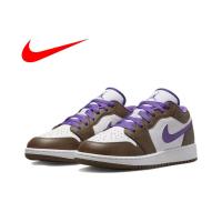 ราคา Jordan Air Jordan 1Low Durable Low Top Retro Basketball Shoe GS Brown Purple (23385171719)