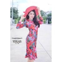 ราคา เดรสยาว งานป้ายเวกัส VEGAS SIZE S-M มือ2 (2348999458)
