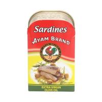 ราคา Ayam Club Sardines in Extra Virgin Oil 120 g. ปลาซาร์ดีนในน้ำมันมะกอกเอ็กซ์ตร้าเวอร์จิ้น (04-8833) (42557636889)