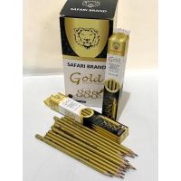 ราคา 12 ชิ้น SF-888 2B ดินสอ Safari Gold คอมพิวเตอร์สอบมาตรฐานดินสอ Graphite Elegant Extra Dark ไม่มี Sharpener (46454856504)