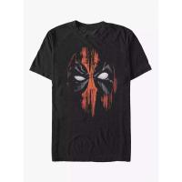 ราคา Marvel 2026 ใหม่ Marvel Deadpool ทาสี Stripe หน้ากากการ์ตูนพิมพ์ Plus ขนาด Baju-T Kasual Longgar Lengan Le (28794606041)