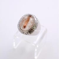 ราคา แหวนเงินแท้หินไหมนาค ( Red Rutilated Quartz ) (49508199716)