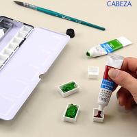 ราคา CABEZA สีน้ําตารางพลาสติกครึ่งกระทะ 6/12/24/48pcs ศิลปิน 3.2ml อุปกรณ์ศิลปะ (42830570669)