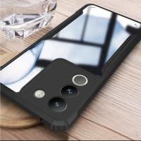 ราคา เคสขอบนิ่มหลังใสแข็ง Case Vivo V29E เคสขอบดำหลังแข็ง กันกระแทกหลังใสPC+TPU พร้อมส่ง (24208026110)