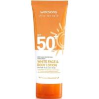 ราคา วัตสัน ครีมกันแดด Watsons very high protection sunscreen white face & body lotion 100 ml. (21433069664)