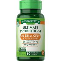 ราคา โปรไบโอติก Ultimate Probiotic 14 Strains 25 Billion 60 เม็ด Vegetarian Capsules Nature’s Truth ขับถ่ายดี (17287212933)