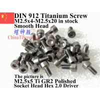 ราคา Smooth Head DIN 912 M2.5 Titanium screws M2.5x4 M2.5x5 M2.5x6 M2.5x8 M2.5x10 M2.5x12 M2.5x16 M2.5x18 M2.5x20 Hex2.0 Ti G (29820999654)