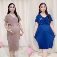 ราคา เดรสอัดพลีทสวยน่ารักเรียบหรู ชุดสาวอวบ คลุมท้องได้ ชุดใส่ออกงาน เดรสพรางหุ่น ผ้าไฮเกรด ไม่ต้องรีด (22332552722)